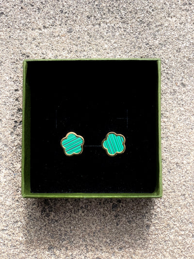 ✨ Emerald “Lina” Green Clover Jewerly Set( Neckla, Bracelet& Earrings)